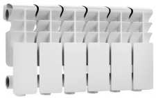 Радиатор алюминиевый ROMMER Plus AL200 6 секций ,белый