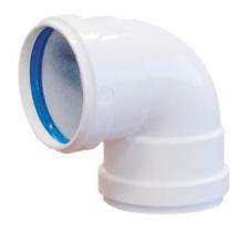 Колено алюм.окраш.белым d80, угол 90 без радиуса (мама/мама)  EURF908B