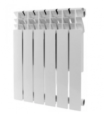 Радиатор алюминиевый ROMMER Plus AL500 6 секций ,белый