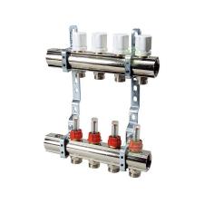 Коллектор для теплого пола с расходомерами Luxor CD 477/4  на 4  выхода 1*3/4 (Италия)