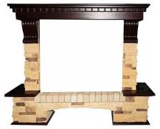 Портал Dimplex Pierre Luxe сланец под очаг Symphony 26'' (Sym. DF2608-EU) (дуб/темный дуб/венге)