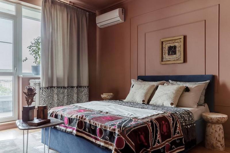 Примеры работ использования сплит-систем в интерьере спальни!