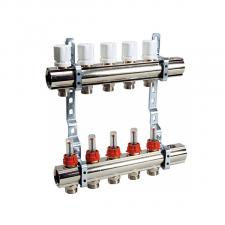 Коллектор для теплого пола с расходомерами Luxor CD 477/3  на 3  выхода 1*3/4 (Италия)