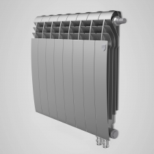 Радиатор биметаллический Royal Thermo BiLiner 500 Silver Satin VD, с нижним подключением 8 секции