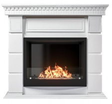Каминокомплект: Биокамин Firelight BFP/P-2520, портал Elegante 25 белый 1