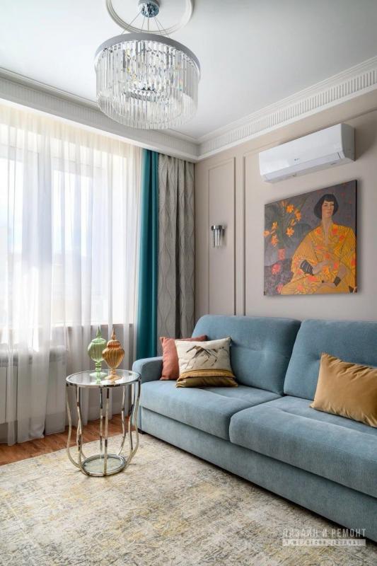 Примеры использования сплит-систем в дизайне гостинной до 35 кв.м