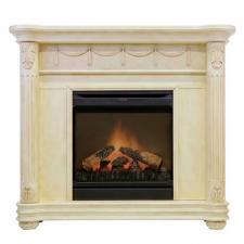 Каминокомплект Dimplex Rome портал из дерева с очагом Gannon (Белый с бронзой)