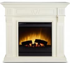 Каминокомплект Dimplex Beethoven портал из дерева с очагом Gannon (Слоновая кость с патиной)