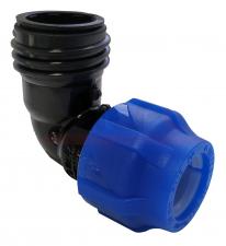 Отвод ПНД компрессионный с наружной резьбой 32х1