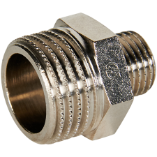 Ниппель STOUT переход.никелирован.резьба наружная 1/2"х1/4" 