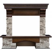 Портал каменный Royal Flame Aberdeen под очаг Vision 26/26 3D LED FX (темный дуб)