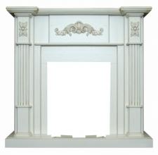 Портал деревянный Royal Flame Martin под классический очаг (белый дуб, патина золото)