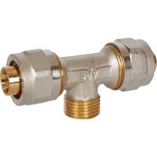 Тройник-переходник винтовой с наружной резьбой STOUT 1/2"х20 