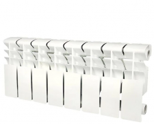 Радиатор алюминиевый ROMMER Plus AL200 8 секций ,белый