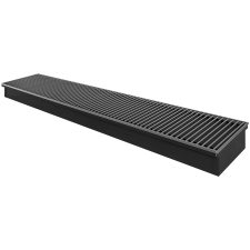 Конвектор внутрипольный ROMMER RCN1-1000 80х200х1200 (Решётка роликовая, анодированный алюминий)