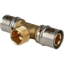 Тройник-переходник с наружной резьбой прессовой STOUT 26х3/4"х26 
