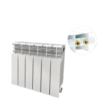Радиатор биметаллический STOUT TITAN VENTIL 500 10 секций нижнее правое подключение (белый RAL 9016)