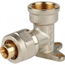 Угольник винтовой настенный с креплением STOUT 1/2