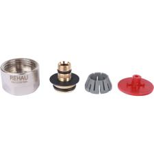 Соединение резьбозажимное 3/4"-14x1.5, Rehau RAUTHERM, S, вн., обжим, латунь оцинкованная, с еврокон