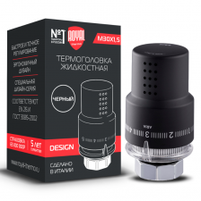 Термоголовка жидкостная ROYAL THERMO DESIGN М30х1,5 (черный) корпус пластик RTO 07.0008