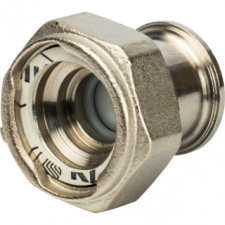 Разъемное соединение с плоским уплотнением, никелированное 3/4