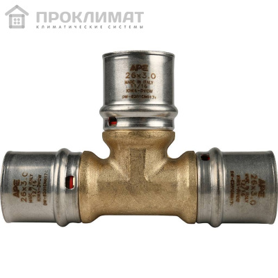 Тройник равнопроходный прессовой STOUT 26х26х26 