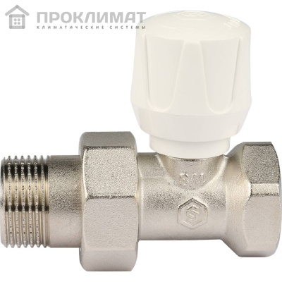 Клапан ручной терморегулирующий STOUT прямой 3/4
