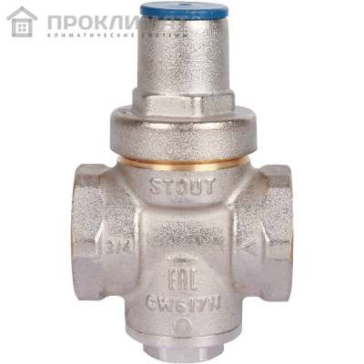 Редуктор давления PN16 вн/вн 3/4 без подкл. манометра Stout