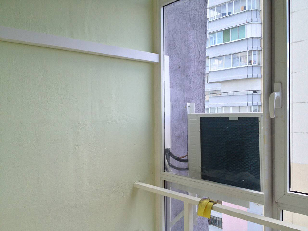 Монтаж через балкон панель