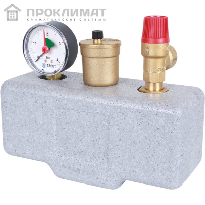 Группа безопасности котла 1" STOUT (до 50 кВт) (в теплоизоляции) (503.528)