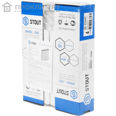 Радиатор биметаллический Stout SPACE 350х4 сек 