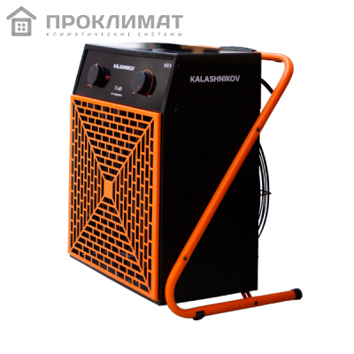 Тепловая пушка с прямоугольным корпусом KALASHNIKOV KVF-E2-12 (1/2 кВт, 220 В) 245х315х250