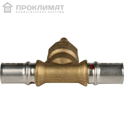 Вентиль с хромированной ручкой прессовой STOUT 16х16 