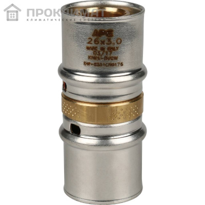 Муфта  соединительная равнопроходная прессовая STOUT 26х26 
