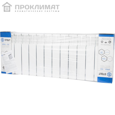 Радиатор биметаллический Stout SPACE 350х14 сек 