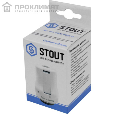 Головка термостатическая  STOUT M30х1,5, жидкостная  