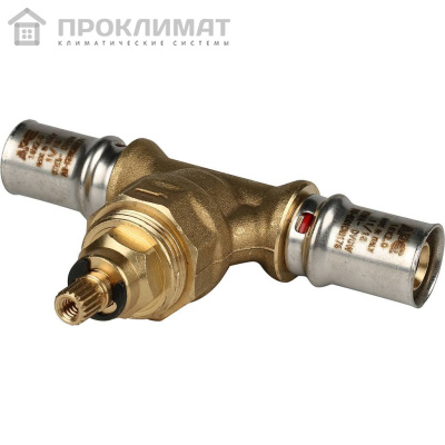 Вентиль с хромированной ручкой прессовой STOUT 16х16 