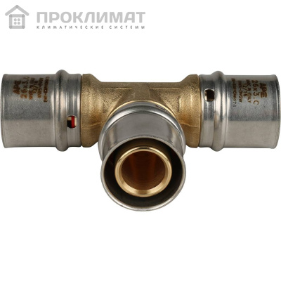 Тройник равнопроходный прессовой STOUT 26х26х26 