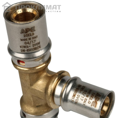 Тройник переходной прессовой STOUT 20х16х20 
