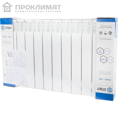 Радиатор биметаллический Stout SPACE 500х12 сек 