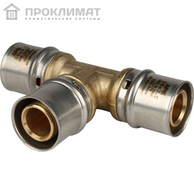 Тройник равнопроходный прессовой STOUT 26х26х26 