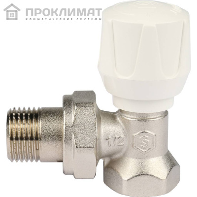 Клапан ручной терморегулирующий STOUT угловой 1/2
