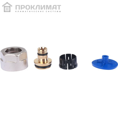 Соединение резьбозажимное 3/4"-16x2.2, Rehau RAUTITAN, вн., обжим, латунь,  с евроконусом, шт