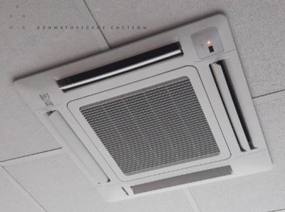 Монтаж кассетного кондиционера  (мощность охл. более 7 кВт)