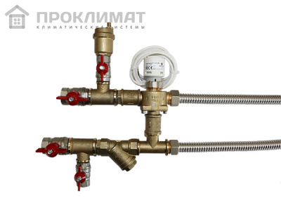 Узел обвязки фанкойла с 3-х ходовым и балансировочным клапанами DF-3WVI 3/4 Kvs (6,0)