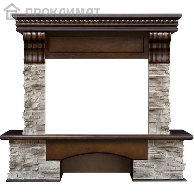 Портал каменный Royal Flame Aberdeen под очаг Vision 26/26 3D LED FX (темный дуб)