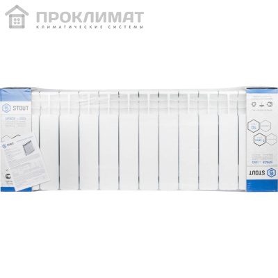 Радиатор биметаллический Stout SPACE 350х14 сек 