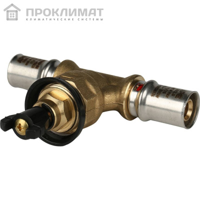 Вентиль с хромированной ручкой прессовой STOUT 16х16 