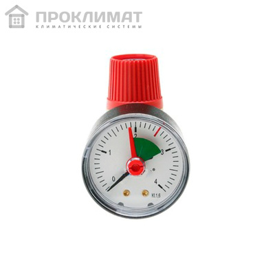 Клапан предохранительный STOUT c манометром 30х1/2