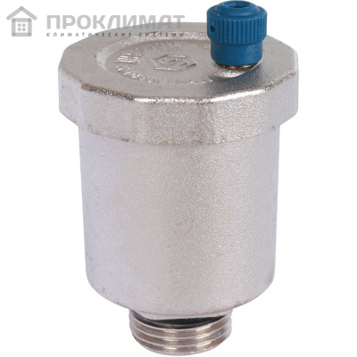 Воздухоотводчик авт. STOUT верт.выпуск, нар.р. 1/2" никель, упл.кольцо - NBR